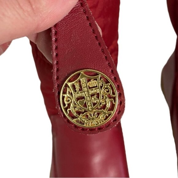 Juicy Couture Wedge Snow Boots Size 7 Snowflurry Knee High Quilted Faux Fur Y2K - Picture 4 of 13